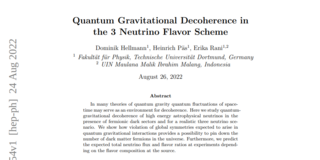 Quantum Gravitational Decoherence in the 3 Neutrino Flavor Scheme